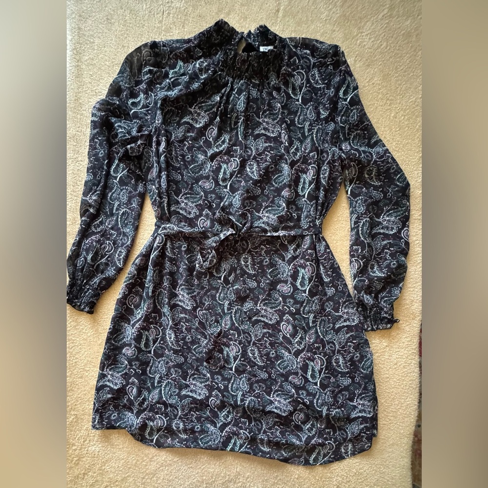 DR2 Black and Green Patterned Dress